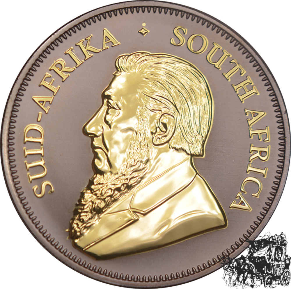 1 Krugerrand 2017 - teilweise vergoldet und mit Ruthenium veredelt