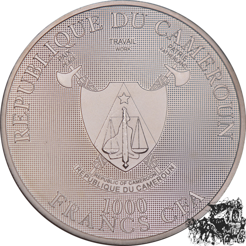 1000 Francs CFA 2019 - Diamont Tiger, Kamerun