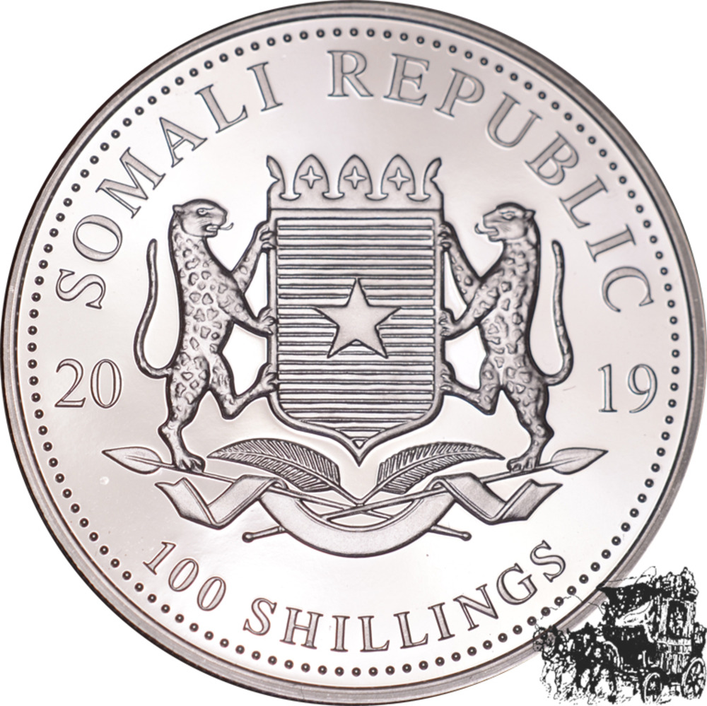 100 Shillings 2019 - Elefant 100 Shillings 2019 - Elefant