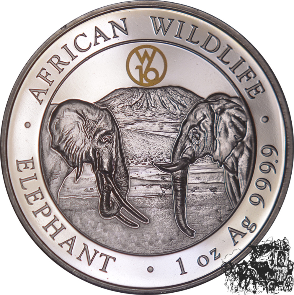 100 Shillings 2020 - Elefanten, Somalia,  African Wildlife, Privy W 16