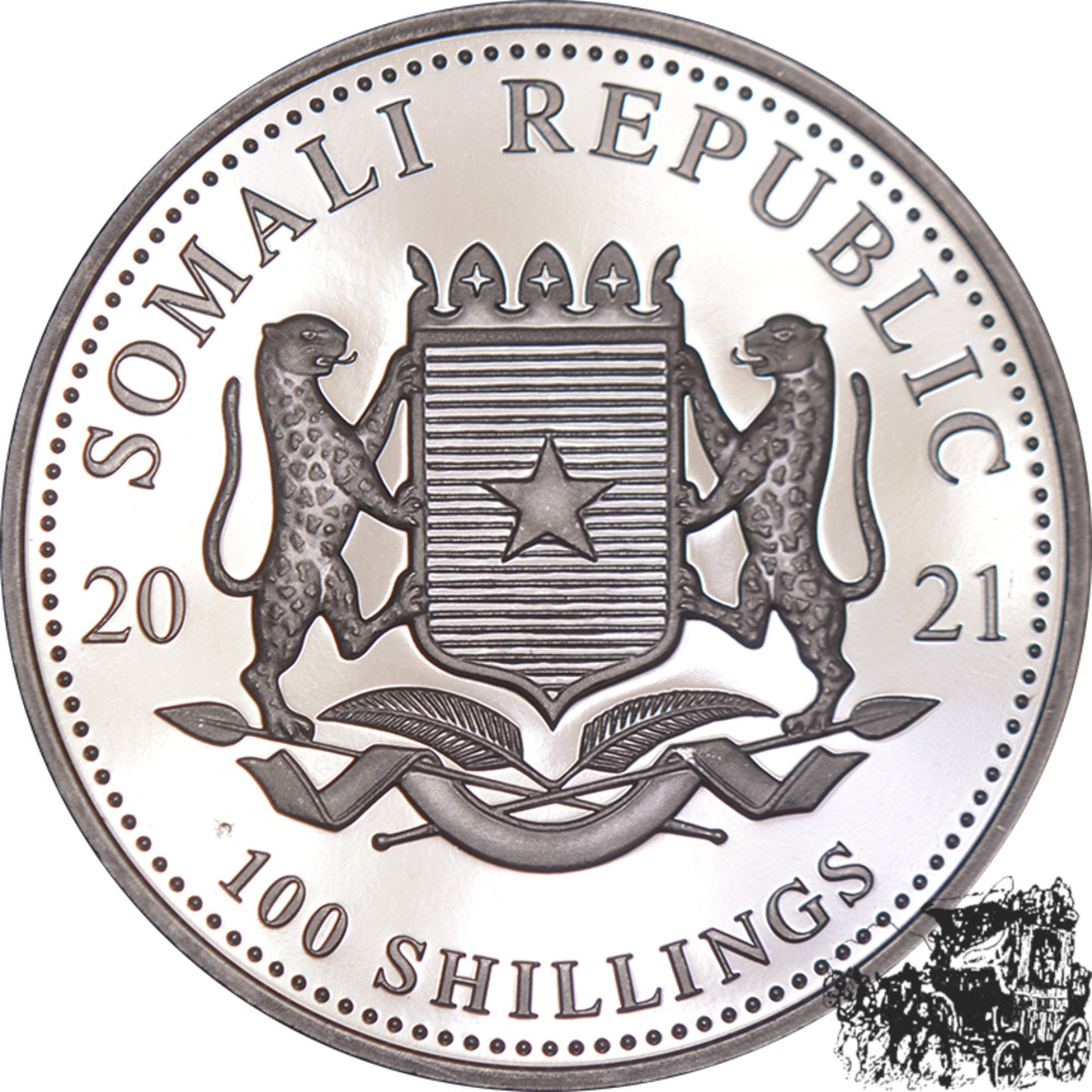 100 Shillings 2021 - Elefant - Somalia 