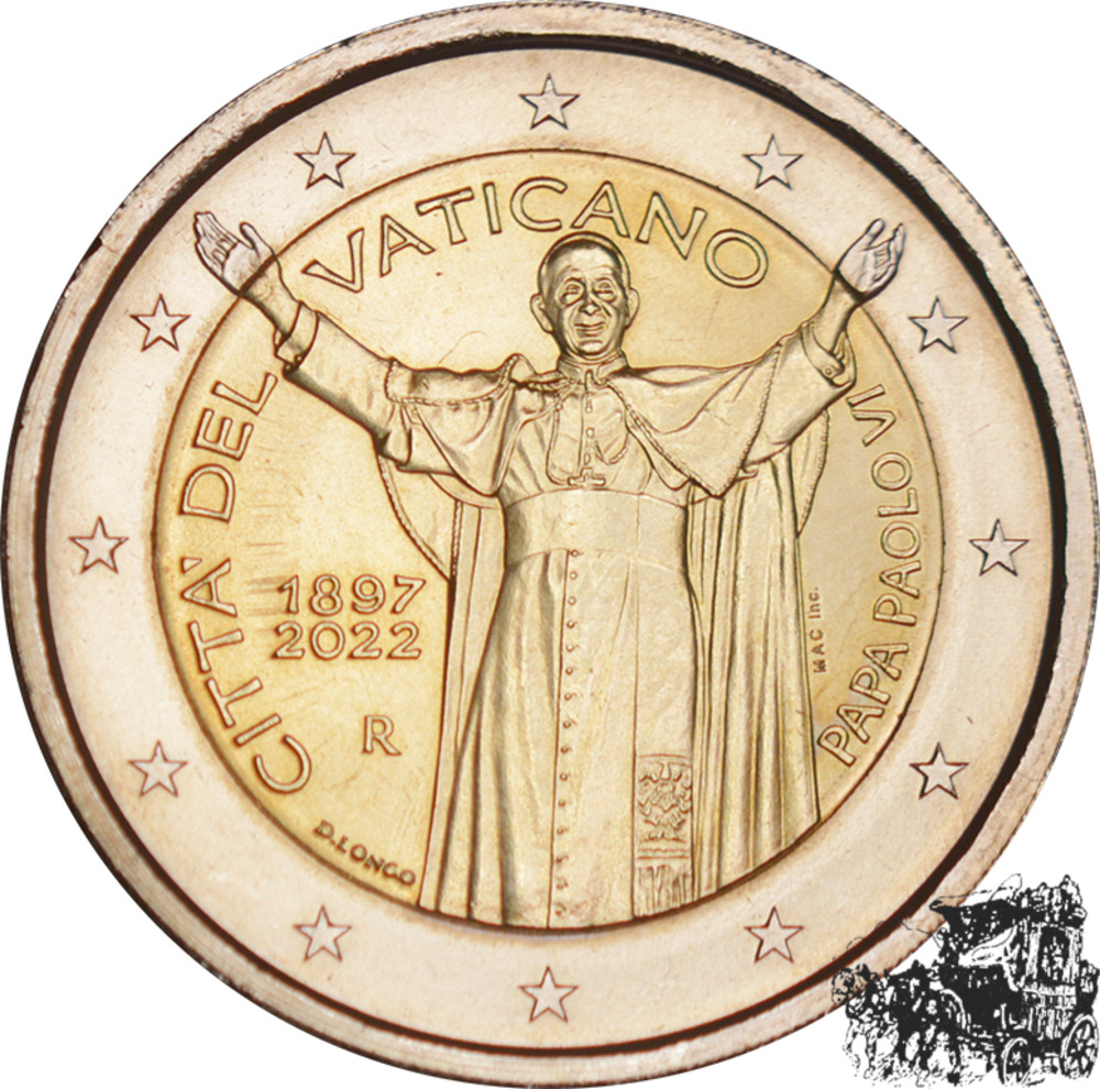 2 Euro 2022 - Papst Paul VI.