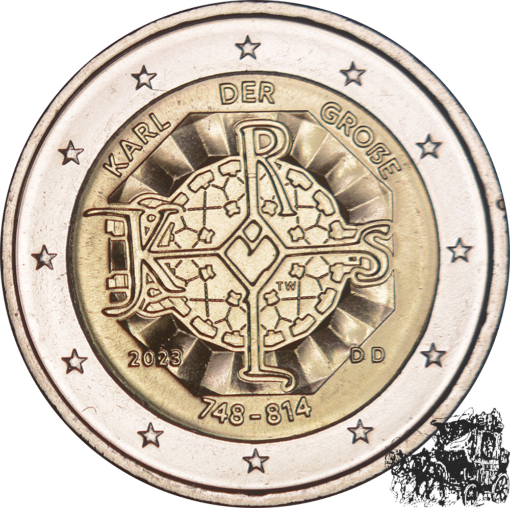 2 Euro 2023 D - Karl der Große, Deutschland