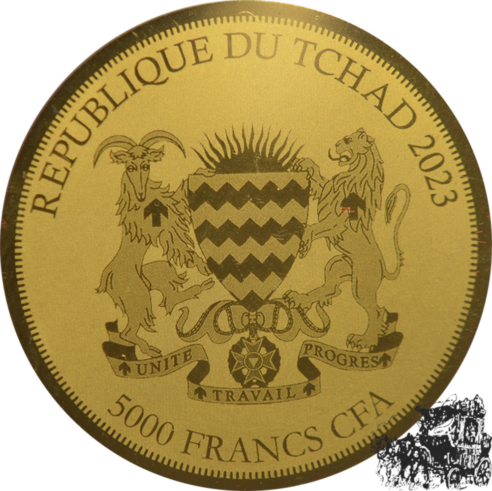 5000 Francs 2023 - Springbock, 1/200 Oz
