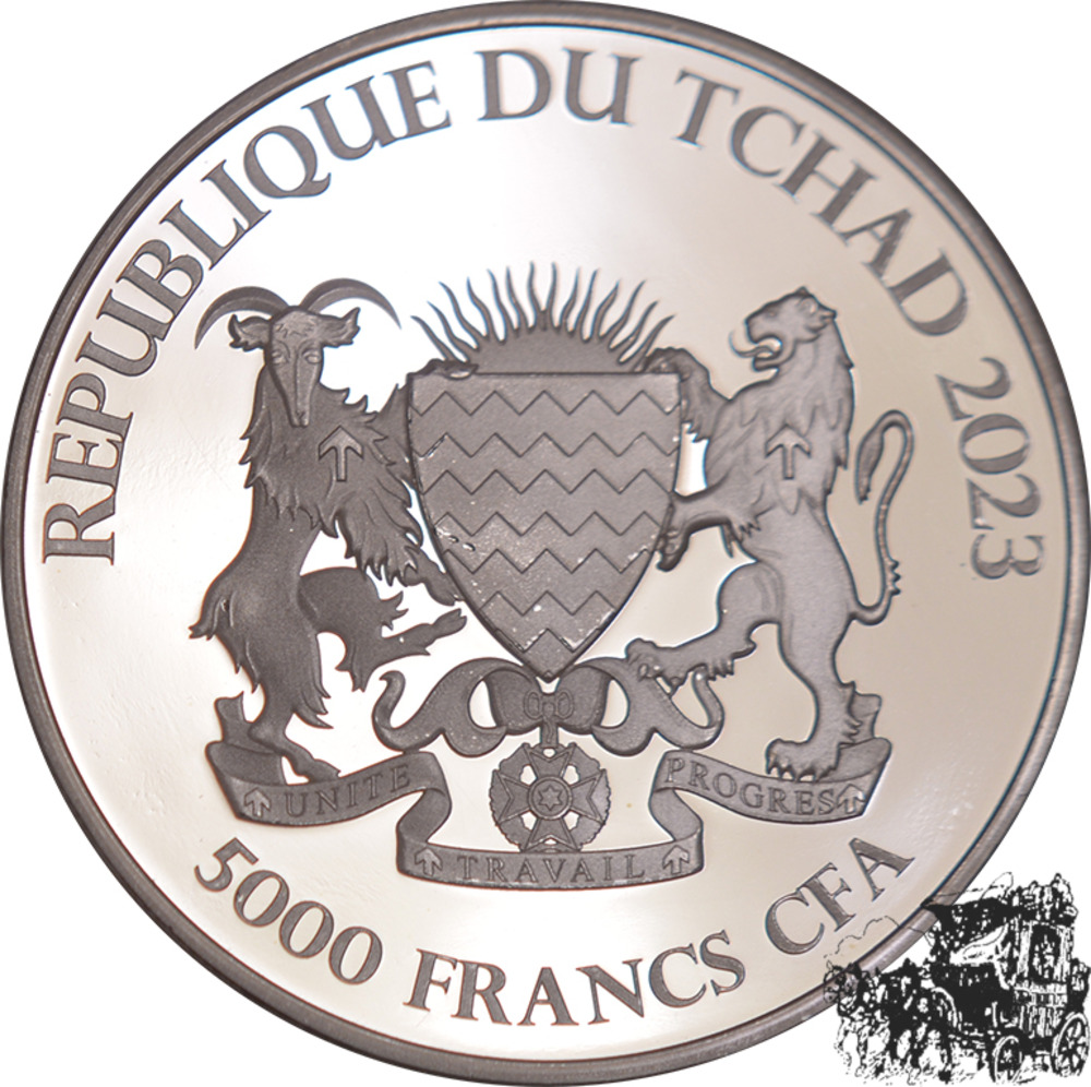 5000 Francs 2023 CFA - Tschad - Bulle & Bär