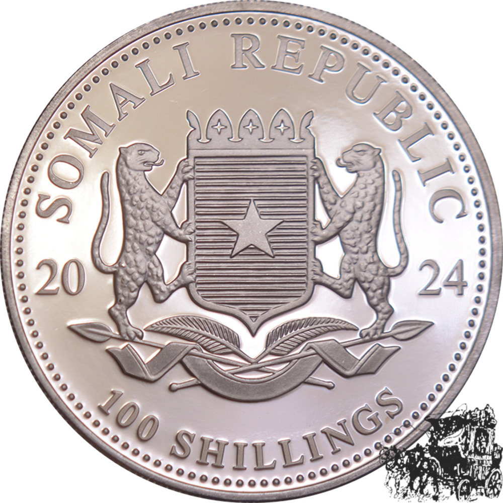 100 Shillings 2024 - Elefant - Somalia 