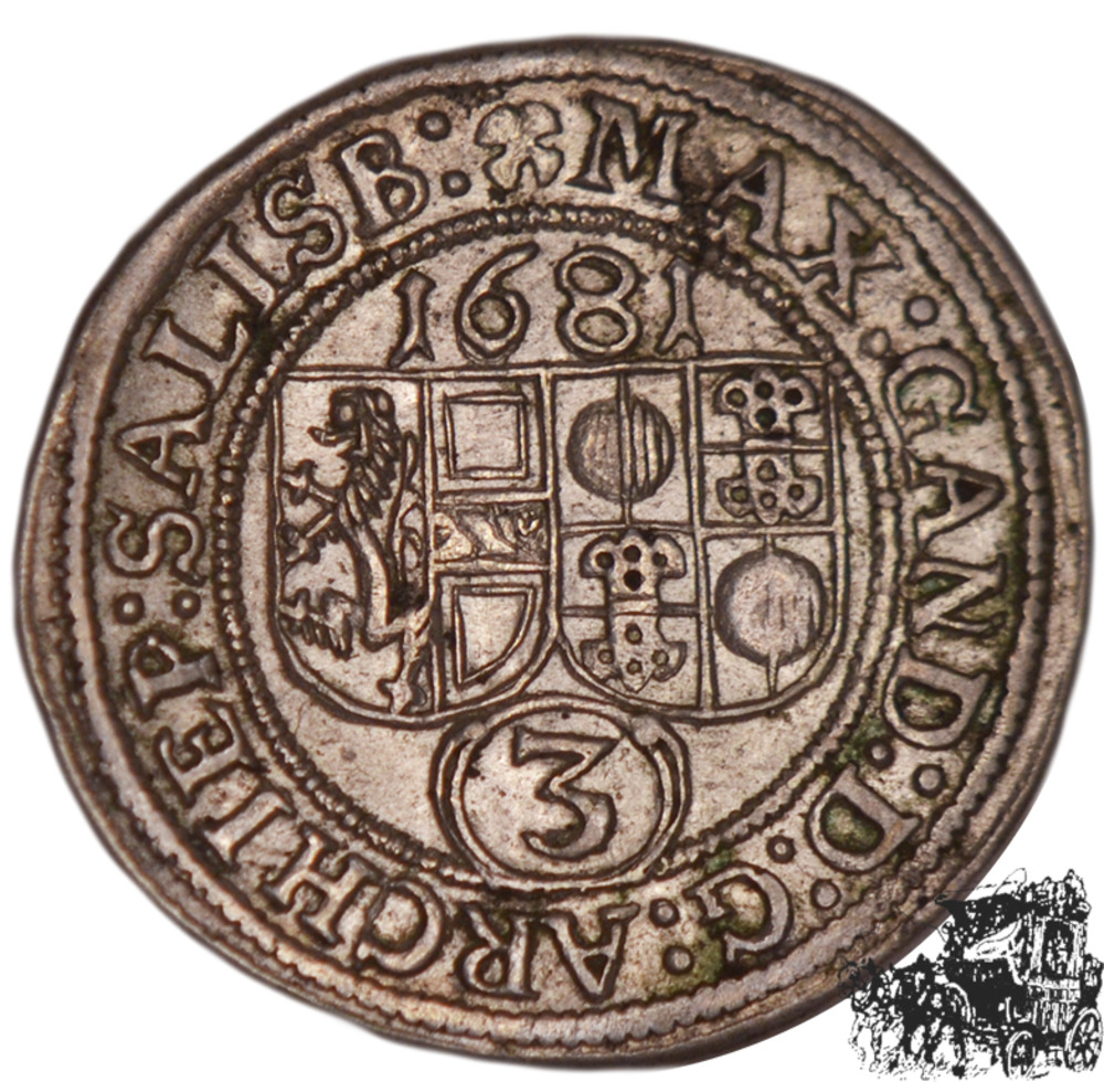 3 Kreuzer 1681 - Österreich / Salzburg 3 Kreuzer 1681 - Österreich / Salzburg
