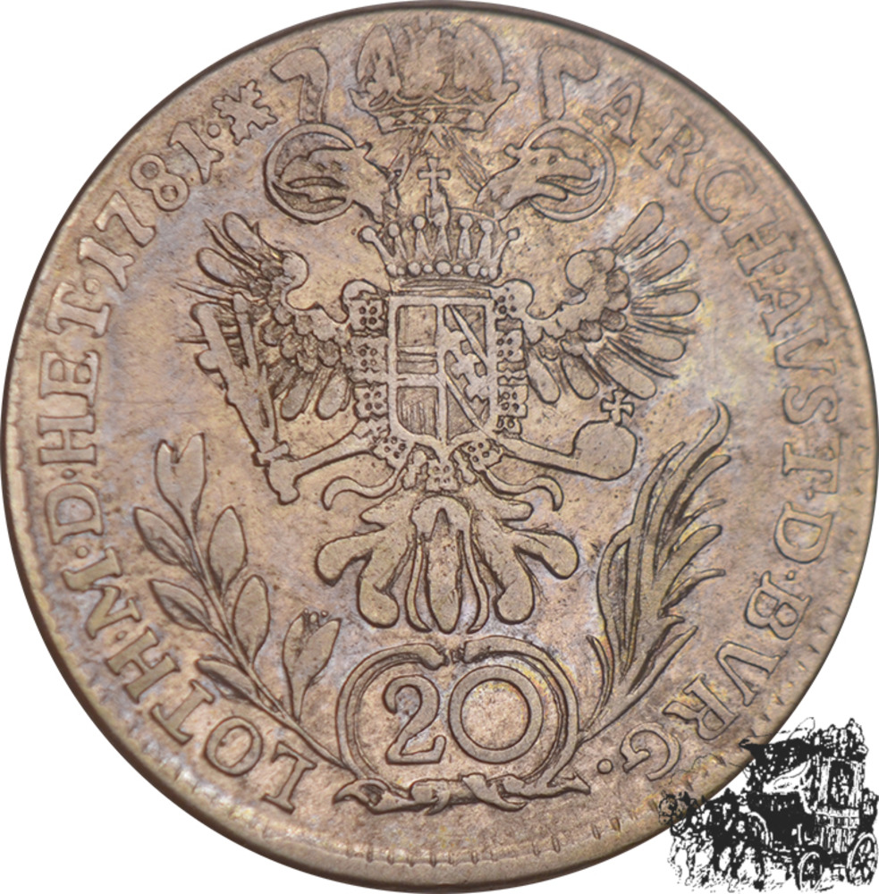 20 Kreuzer 1781 G, Nagybana/Österreich