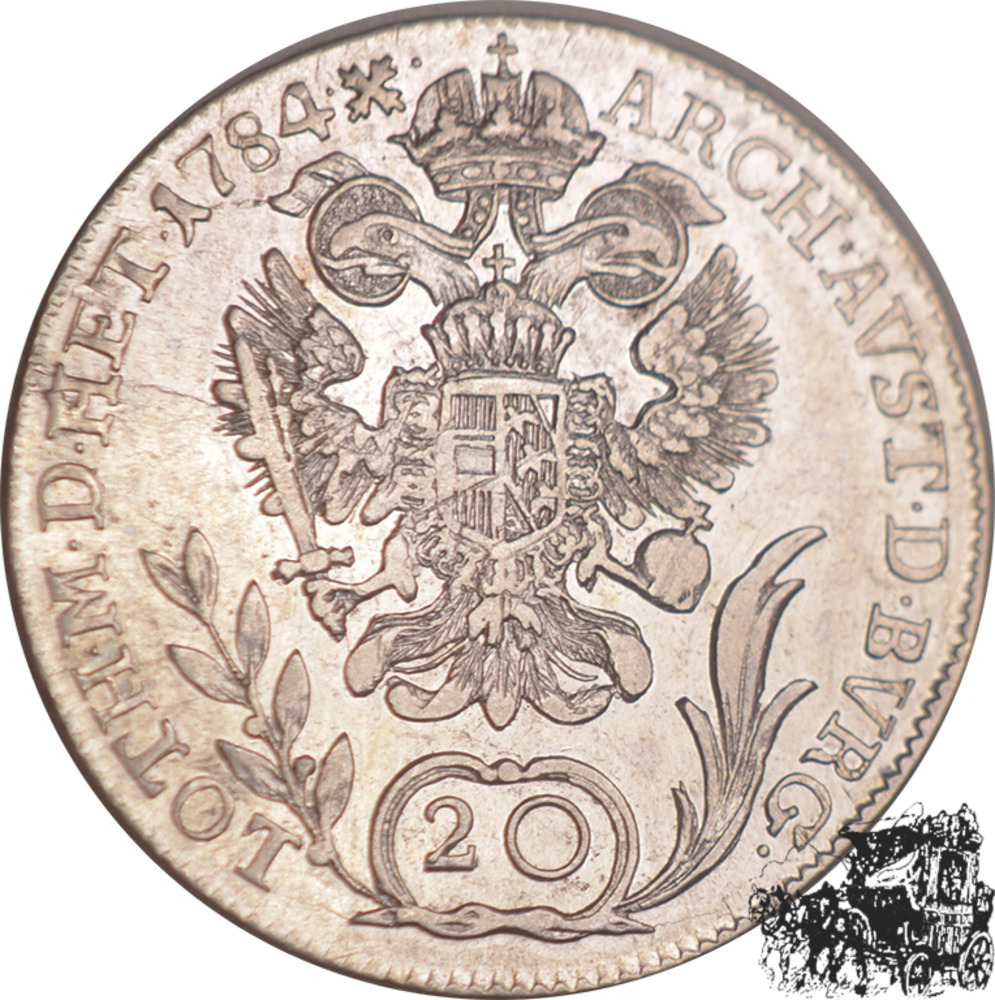 20 Kreuzer 1784 B, Kremnitz/Österreich