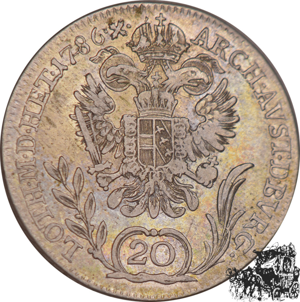 20 Kreuzer 1786 B, Kremnitz/Österreich