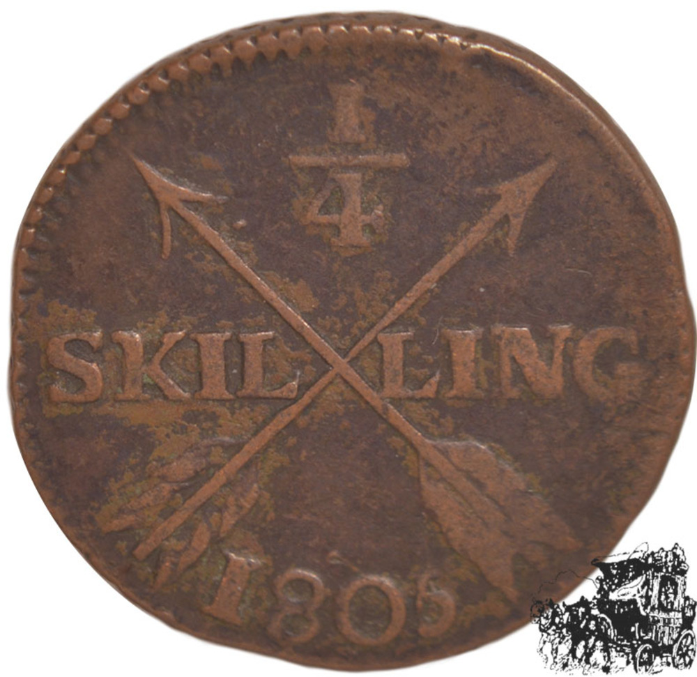 1/4 Skilling 1805 - Schweden