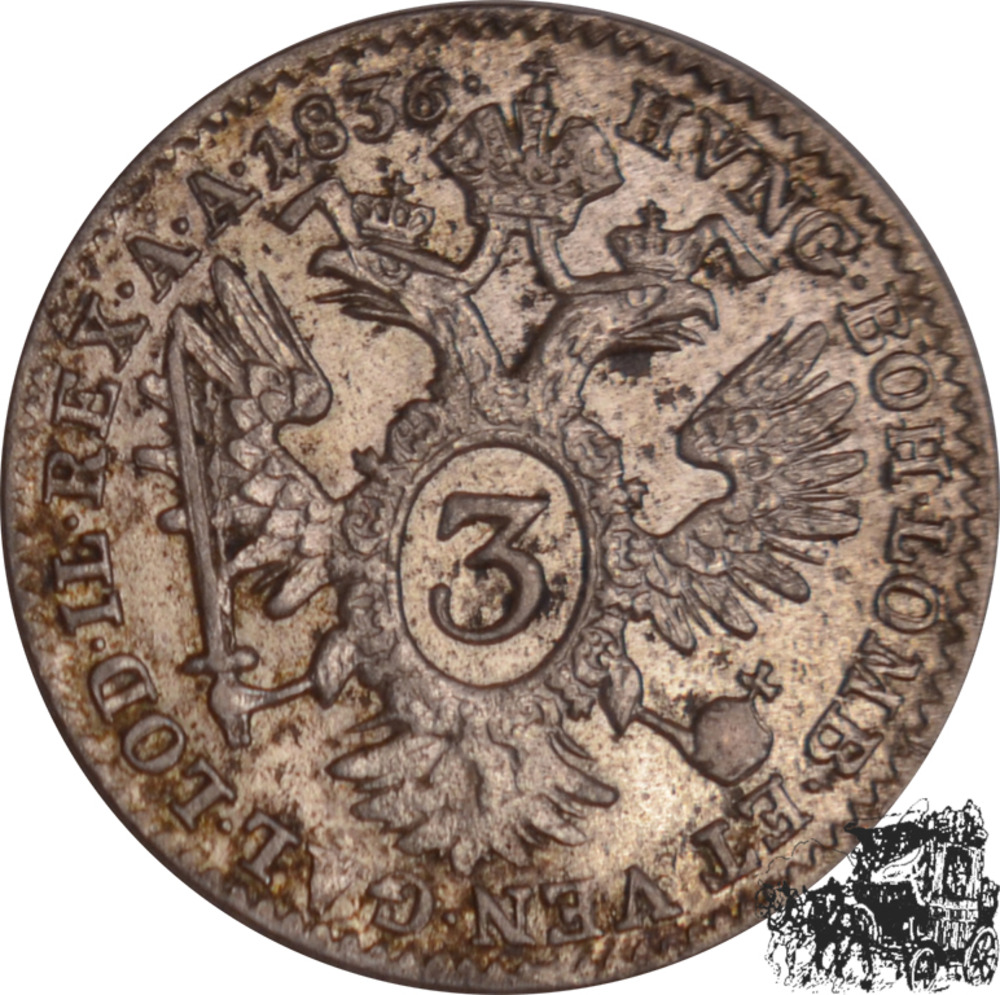 3 Kreuzer 1836 A - Österreich