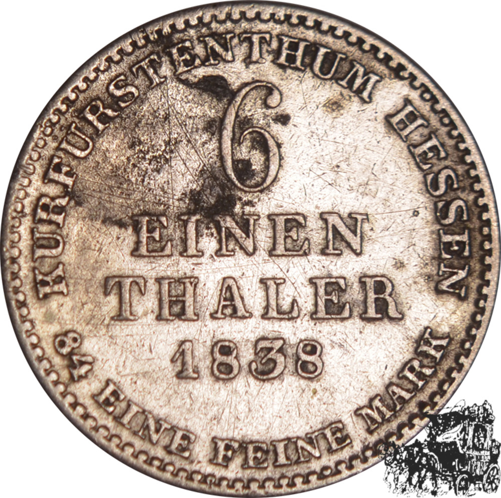 1/6 Taler 1838 - Hessen-Kassel