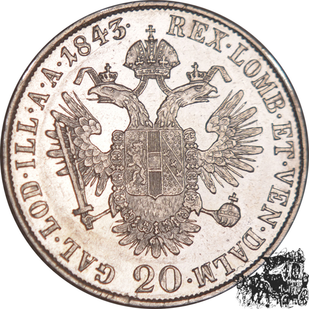 20 Kreuzer 1843 M - Österreich