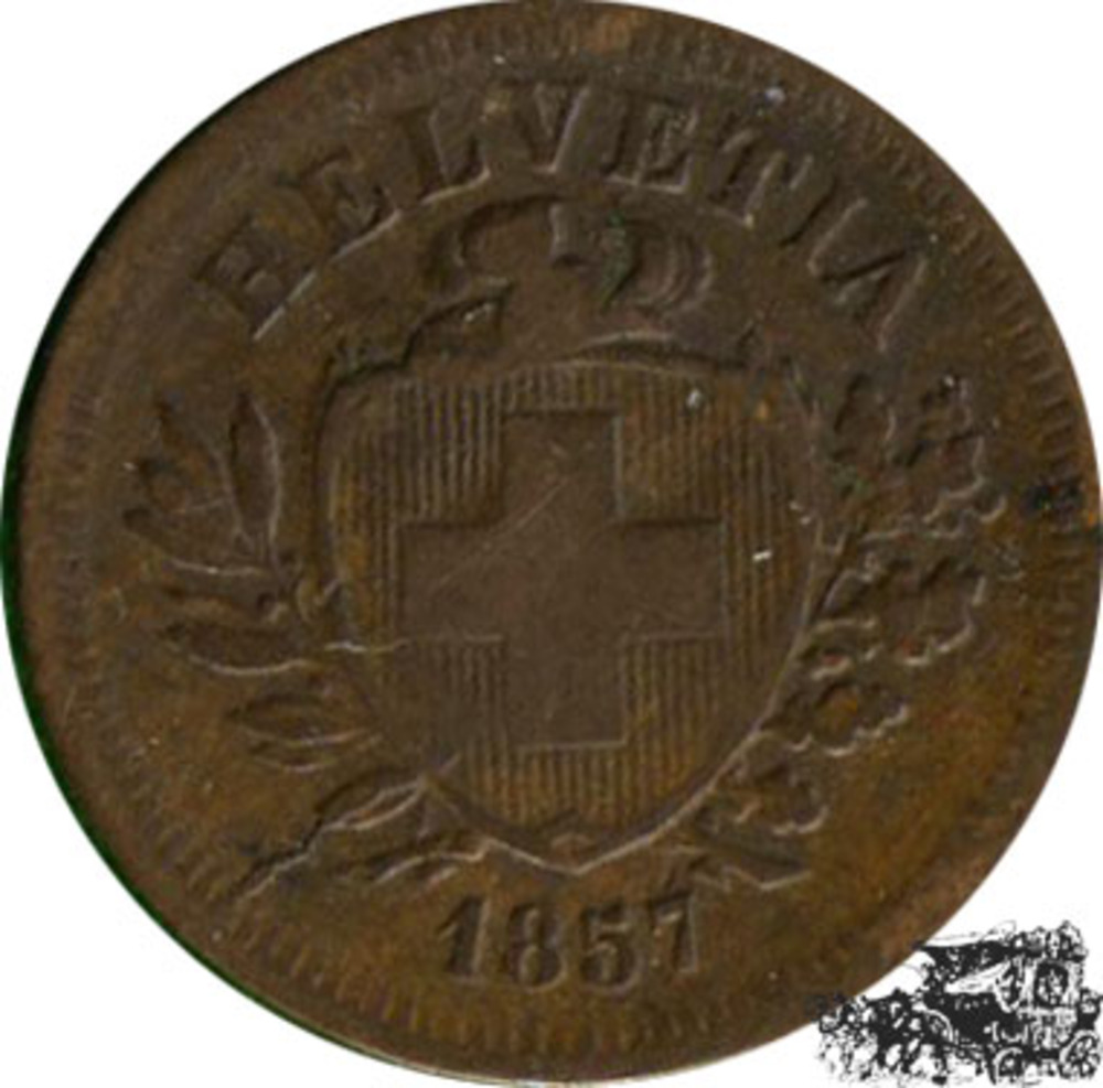 1 Rappen 1857 B