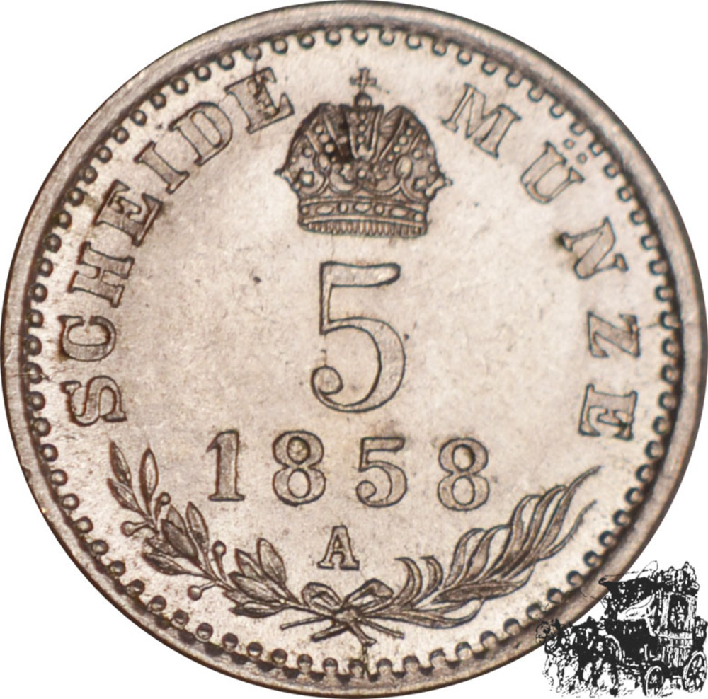 5 Kreuzer 1858 A 5 Kreuzer 1858 A