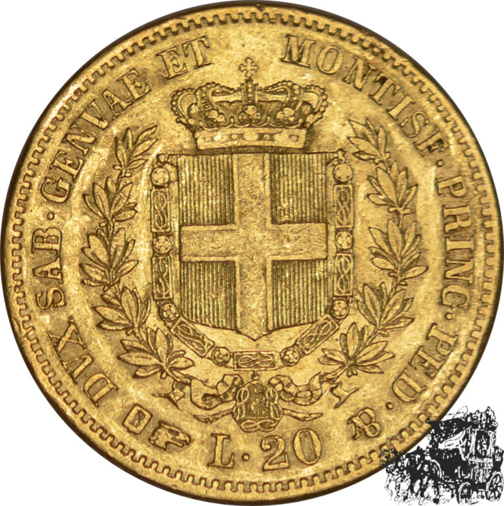 20 Lire 1859 BN - Sardinien 20 Lire 1859 BN - Sardinien