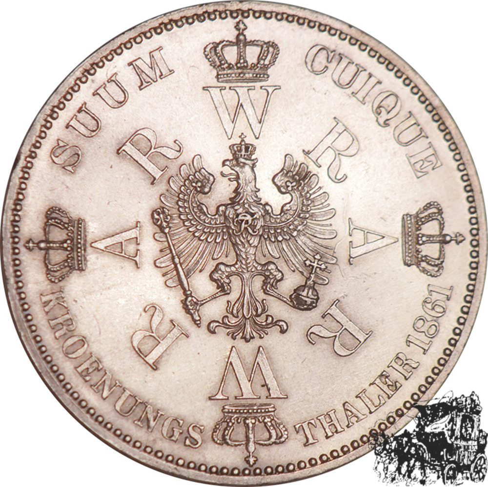 1 Vereinstaler 1861 A - Krönung, Preussen/ Deutschland