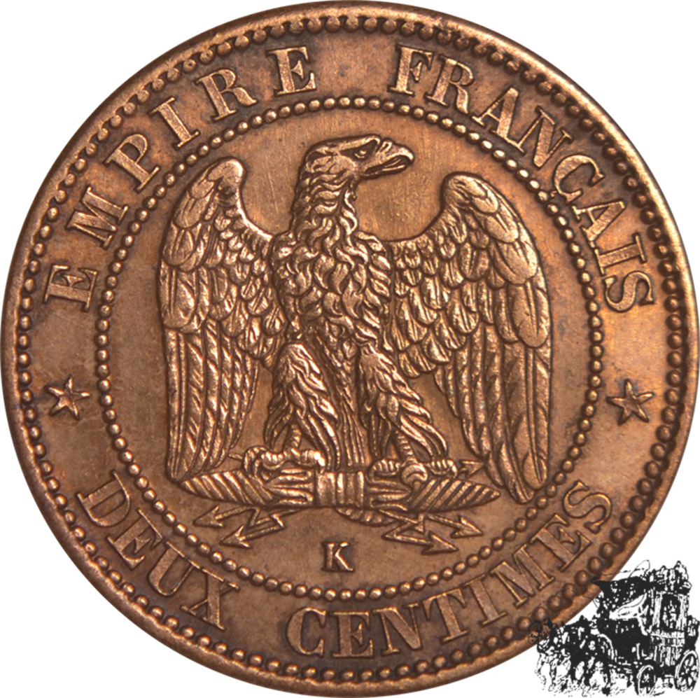2 Centimes 1862 K - Frankreich