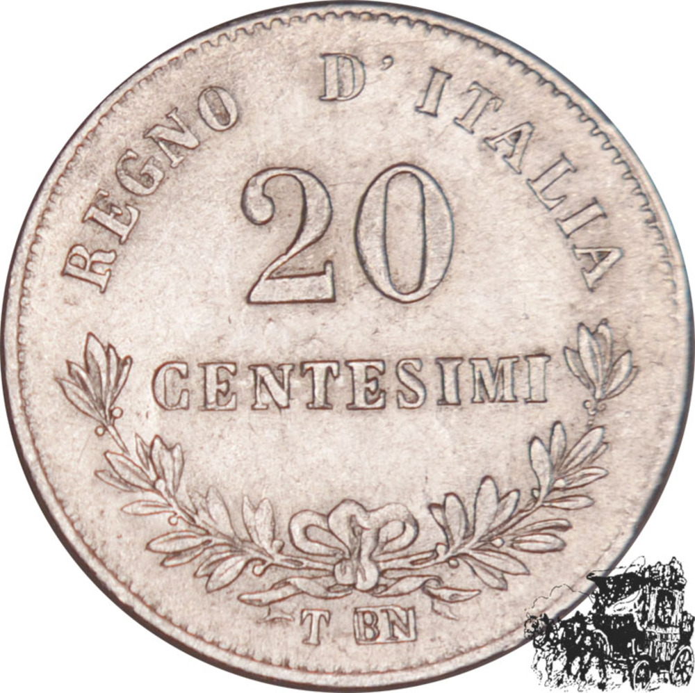 20 Centesimi 1863 T BN - italien