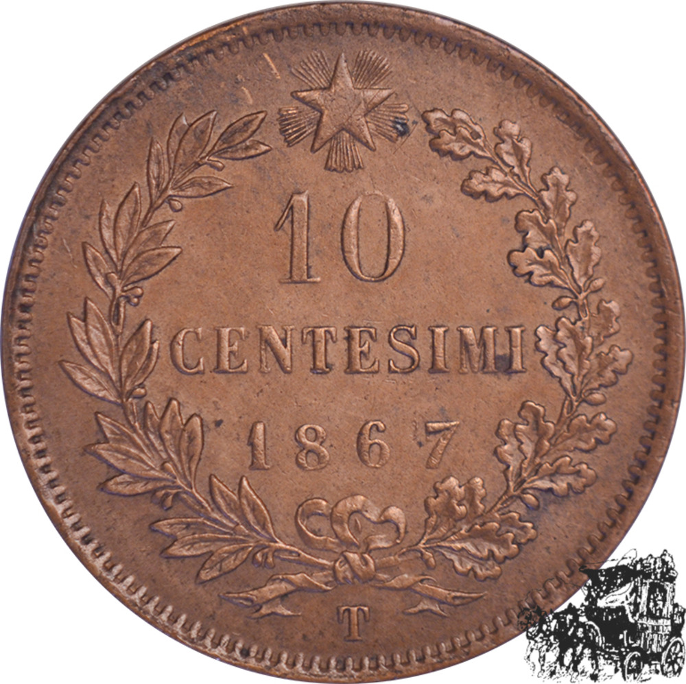 10 Centimes 1867 T - Italien