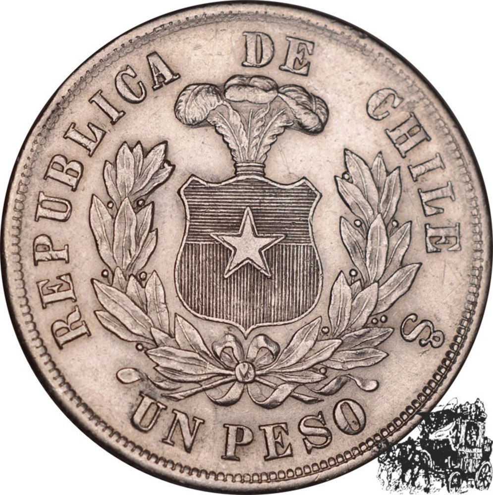 1 Pesos 1885 - Chile 1 Pesos 1885 - Chile