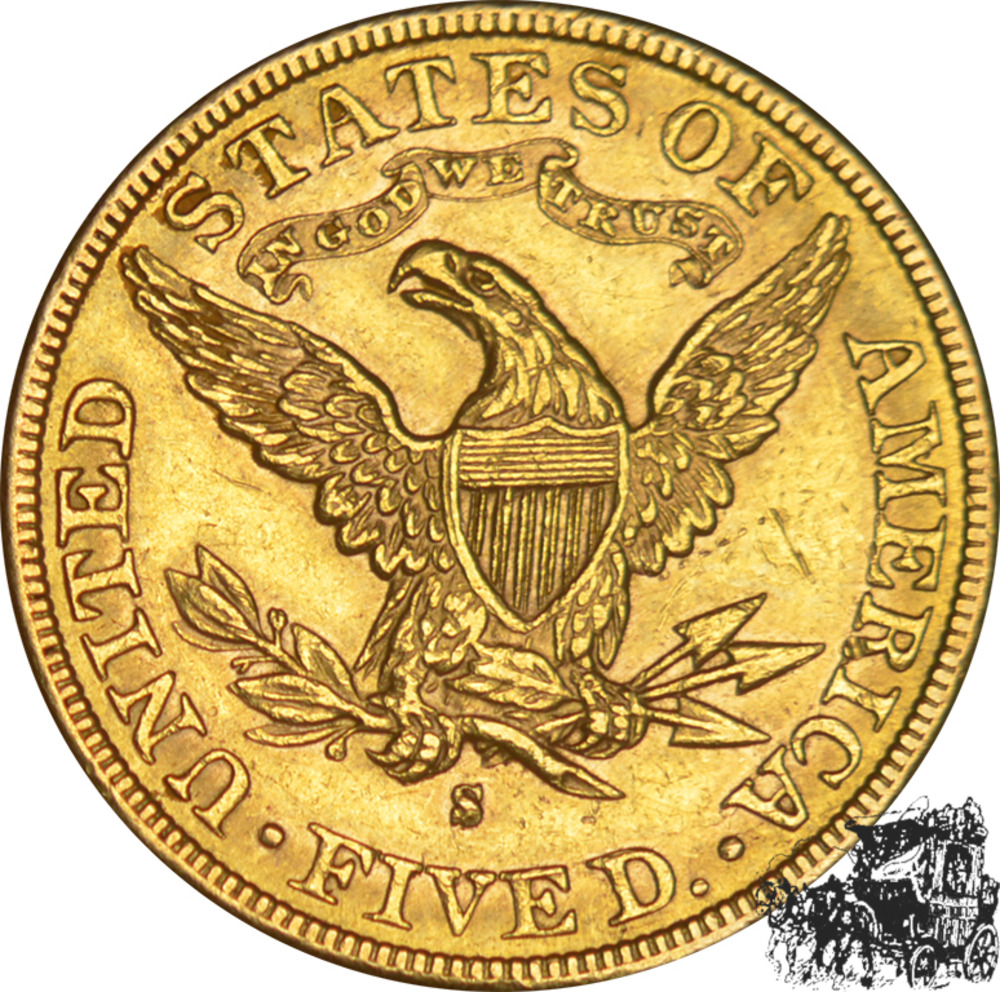 5 Dollar 1887 S - USA, Coronet Head 5 Dollar 1887 S - USA, Coronet Head