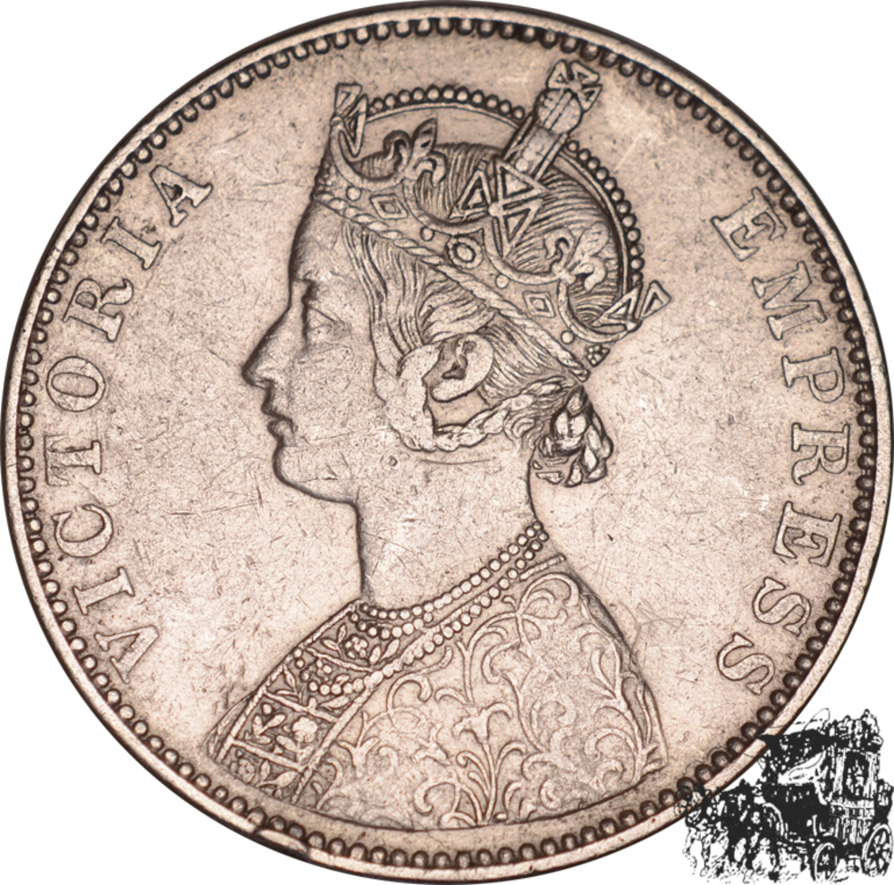 1 Rupie 1892 - Bikanir/Britisch Indien 1 Rupie 1892 - Bikanir/Britisch Indien