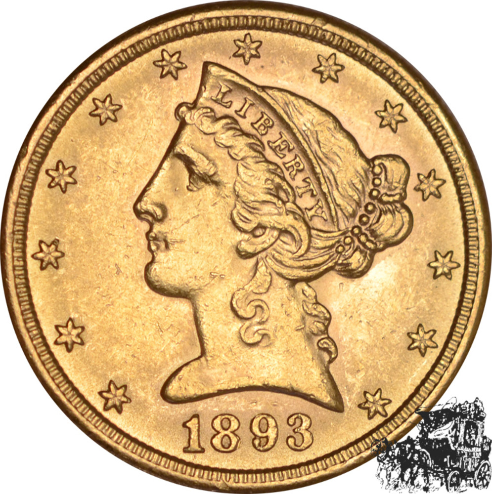 5 Dollar 1893 S 5 Dollar 1893 S