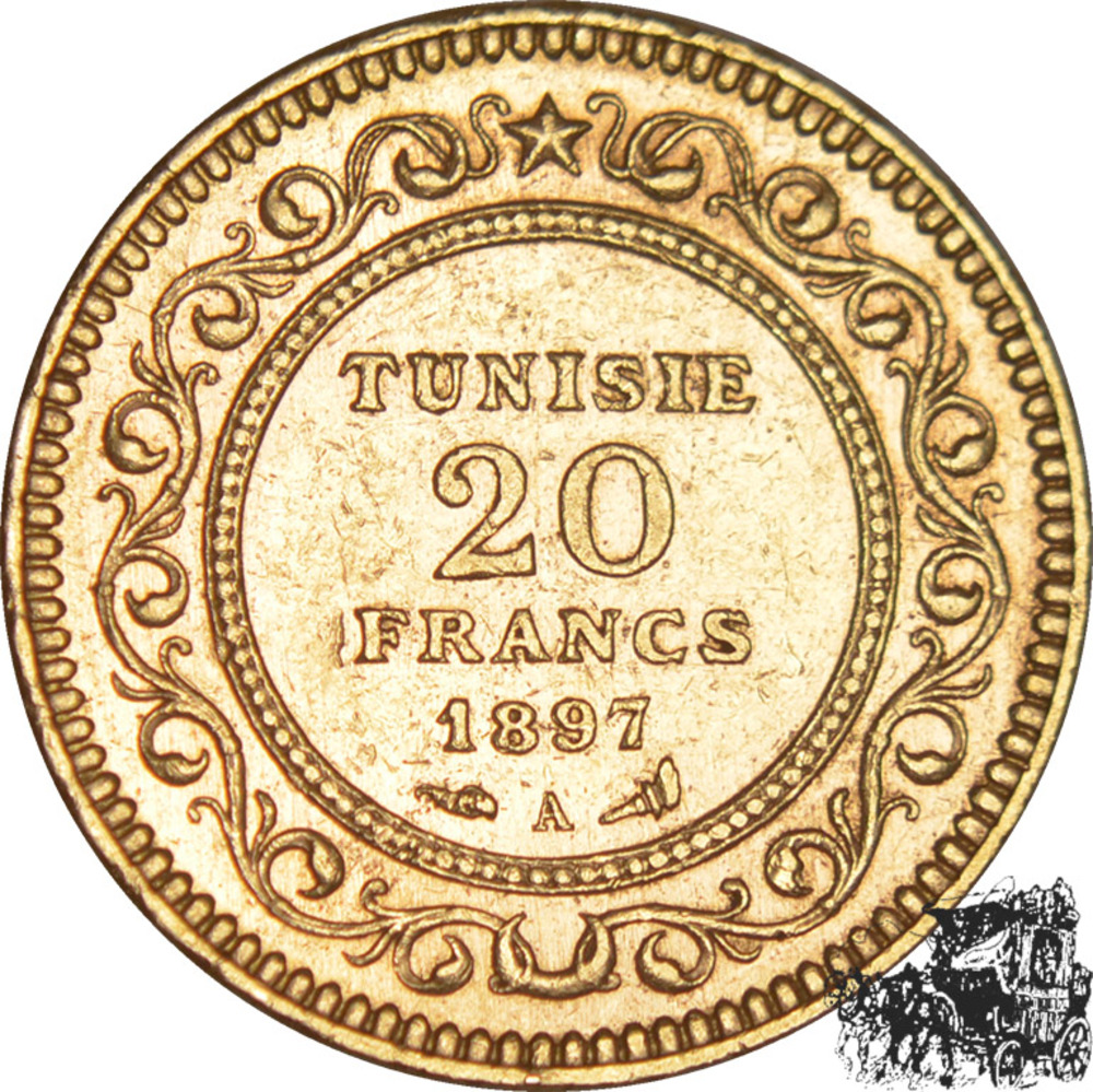 20 Francs 1897 - Tunesien 20 Francs 1897 - Tunesien