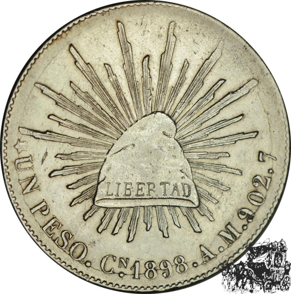1 Peso 1898 Cn/AM - Mexiko 1 Peso 1898 Cn/AM - Mexiko