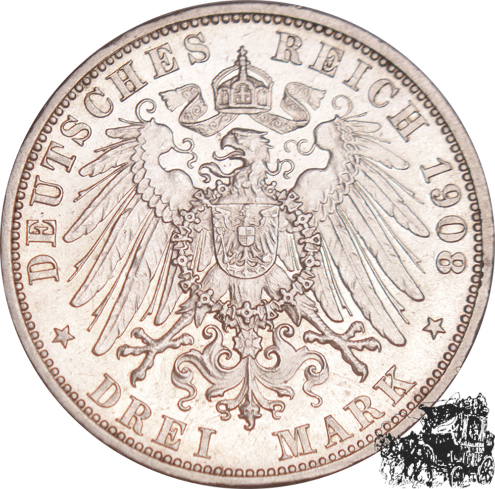 3 Mark 1908 G - Baden 3 Mark 1908 G - Baden