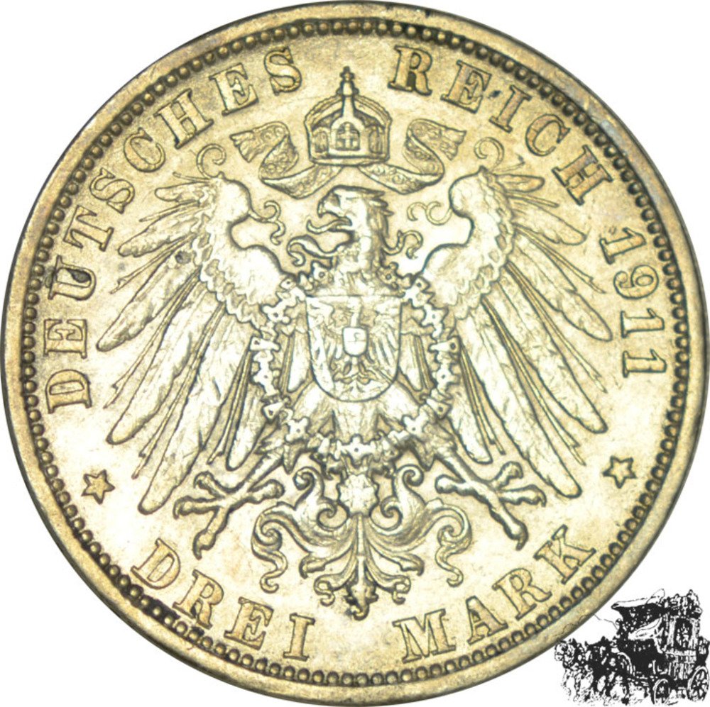 3 Mark 1911 G - Baden 3 Mark 1911 G - Baden