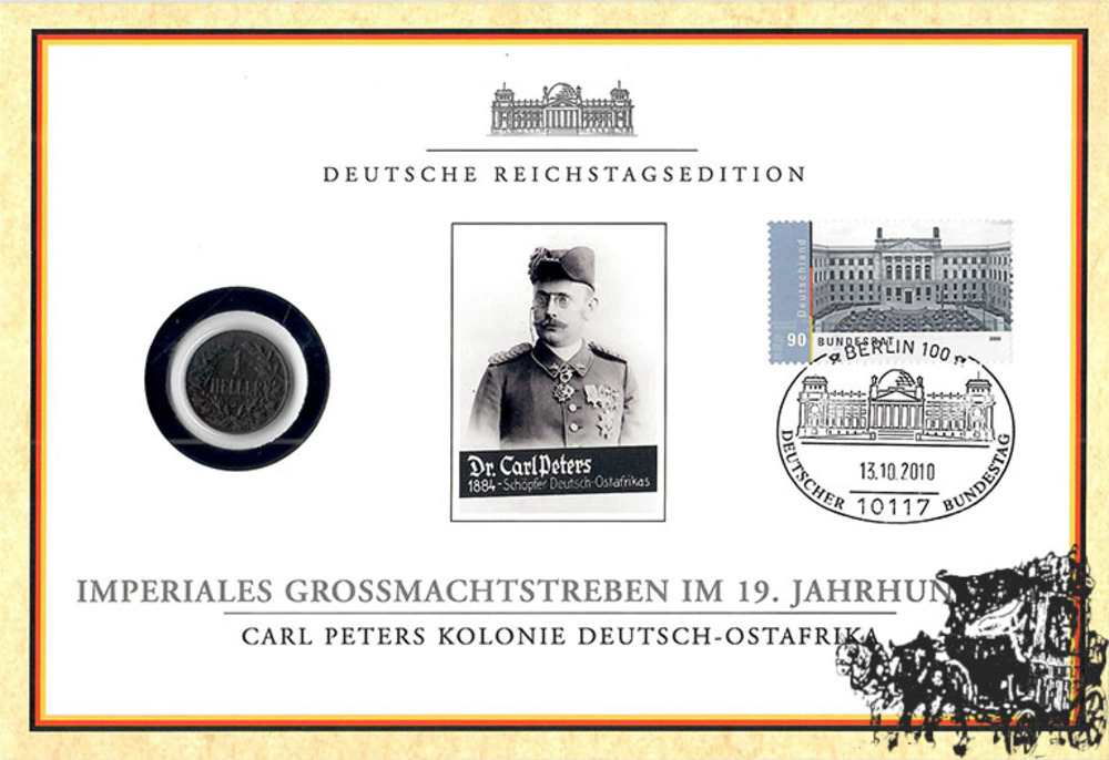 1 Heller 1912, Deutsch Ostafrika, Deutsche Reichtagsedition