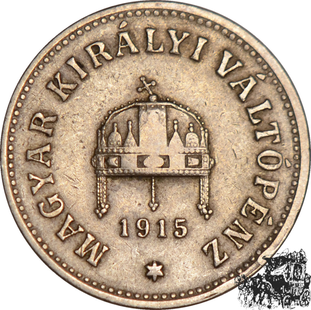 10 Filler 1915 KB - New silver