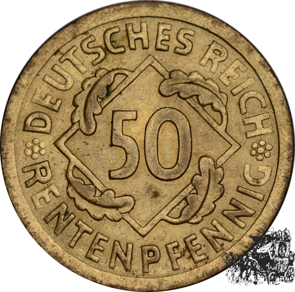 50 Rentenpfennig 1924 A 50 Rentenpfennig 1924 A
