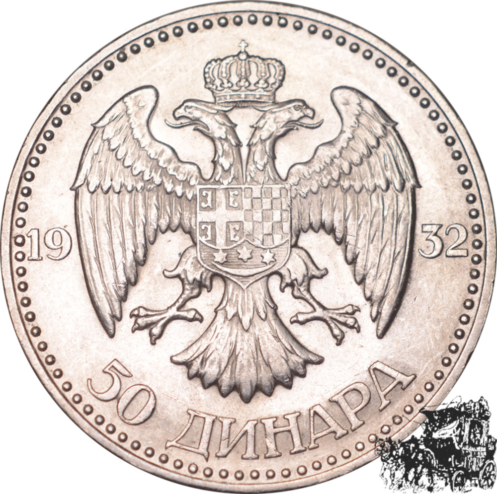50 Dinar 1932 - Jugoslawien 50 Dinar 1932 - Jugoslawien