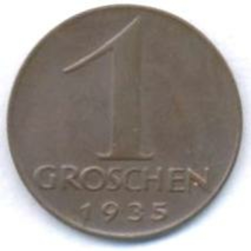 1 Groschen 1935 - Austria 1 Groschen 1935 - Austria