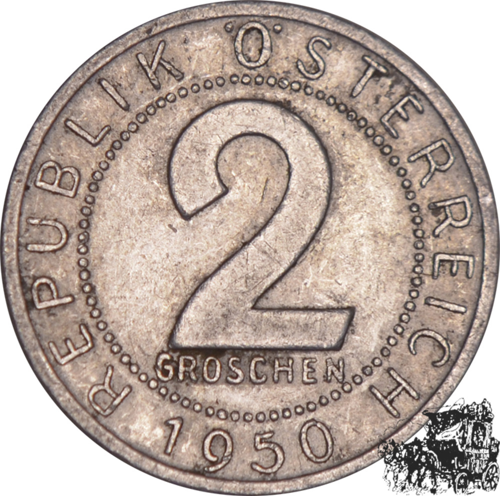 2 Groschen 1950 - ss. 2 Groschen 1950 - ss.