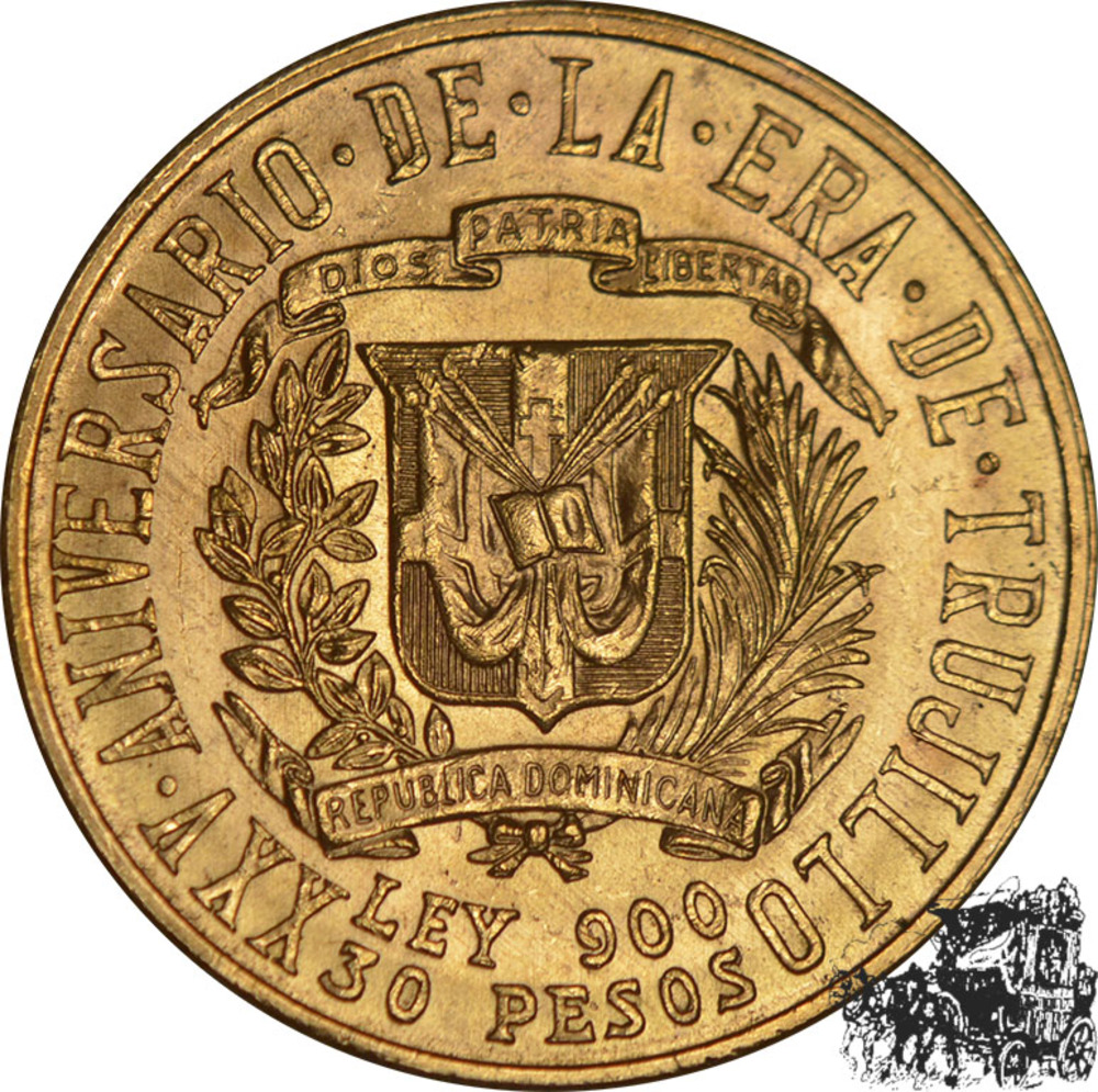 30 Pesos 1955 - Dominikanische Republik 30 Pesos 1955 - Dominikanische Republik