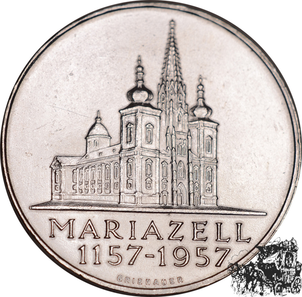 25 Schilling 1957 - Mariazell - f.stpfr.