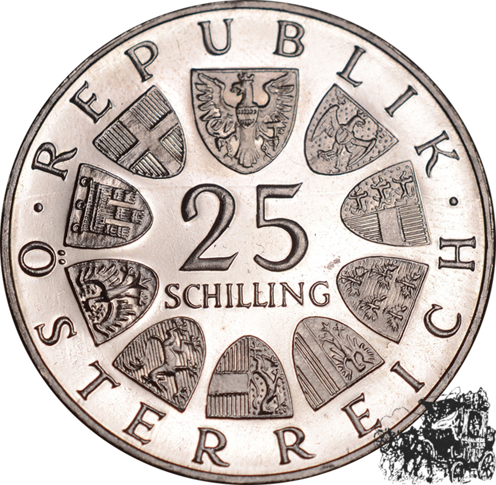 25 Schilling 1964 - Franz Grillparzer - PP 25 Schilling 1964 - Franz Grillparzer - PP