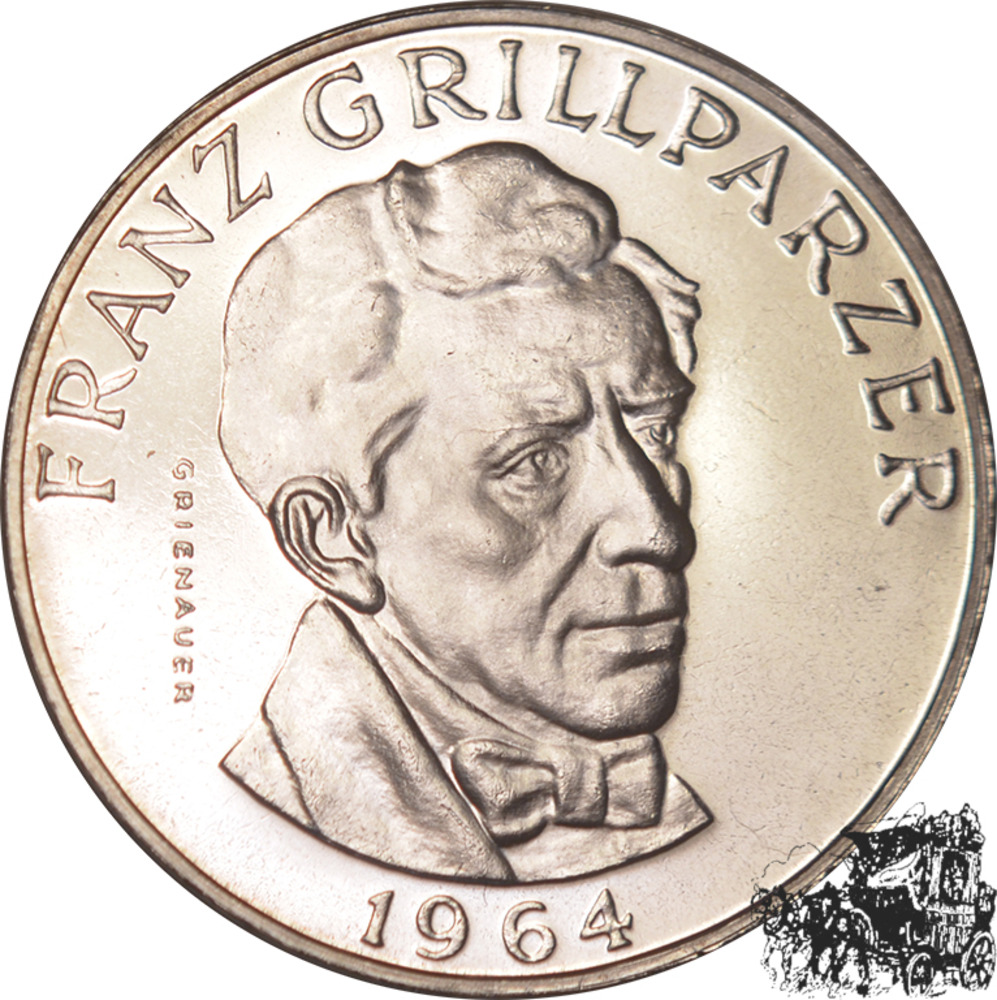25 Schilling 1964 - Fehlprägung - Grillparzer 25 Schilling 1964 - Fehlprägung - Grillparzer