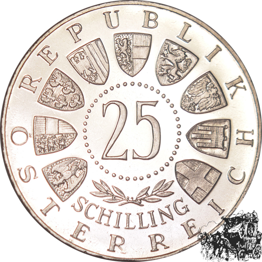 25 Schilling 1964 - Fehlprägung - Grillparzer 25 Schilling 1964 - Fehlprägung - Grillparzer