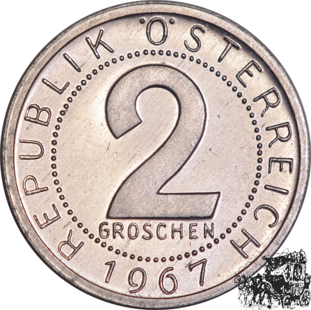 2 Groschen 1967 R! - PP. 2 Groschen 1967 R! - PP.
