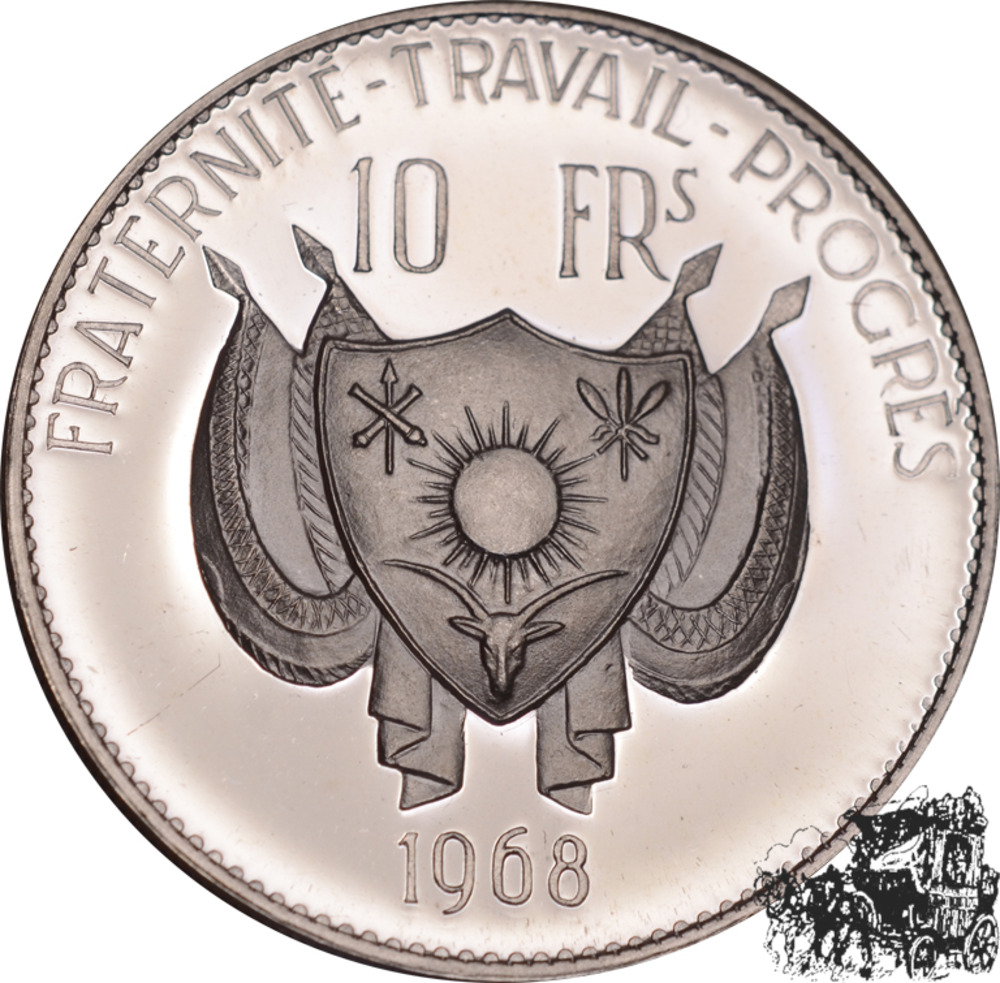 10 Francs 1968 - Löwe 10 Francs 1968 - Löwe