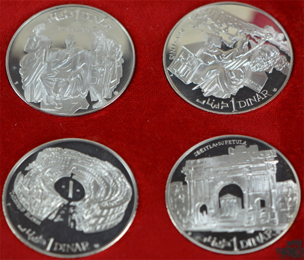 10 x 1 Dinar 1969 - Antike Persönlichkeiten & Gottheiten 10 x 1 Dinar 1969 - Antike Persönlichkeiten & Gottheiten