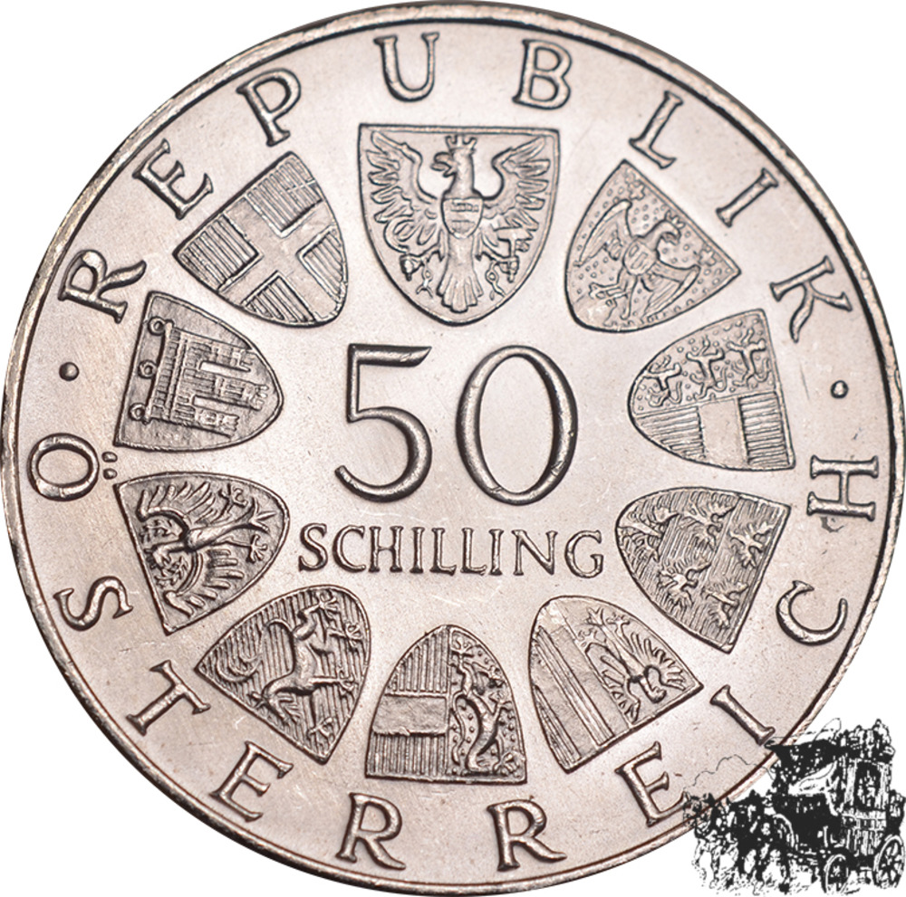 50 Schilling 1970 - Universität Innsbruck - f.stpfr. 50 Schilling 1970 - Universität Innsbruck - f.stpfr.