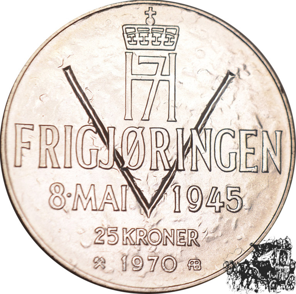 25 Kroner 1970 - 25 Jahre Befreiung 25 Kroner 1970 - 25 Jahre Befreiung