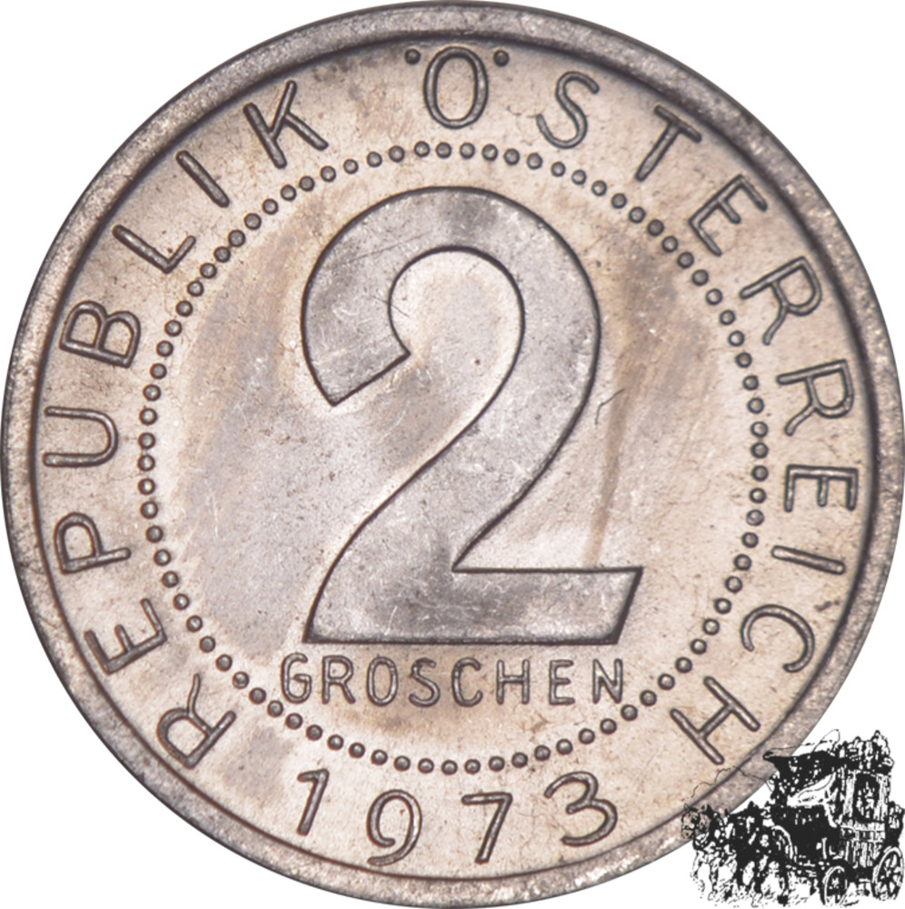 2 Groschen 1973 - stfr. 2 Groschen 1973 - stfr.